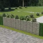 vidaXL Gabion Wall Galvanised Steel 450x30x100 cm 2BB