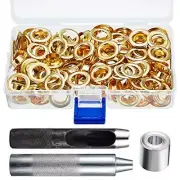 Grommet Eyelets Tool Kit Grommet Setting Tool and 100 Sets Grommets Eyelets w...