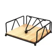 Napkin Holder for Table, Flat Napkin Holder with Weighted Arm, Square 6494