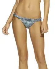 ViX SWIMWEAR BLUE STRIPE CORALES BIA TUBE FULL CUT BIKINI BOTTOM (S) NWT $88