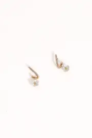 [PUP38] Freya Flower Earrings - Gold Gold