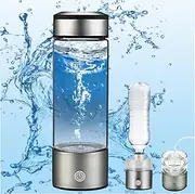 Hydrogen Water Bottle Generator,Portable Hydrogen Water Ionizer Machine, Hydrogen Water Pitcher with New PEM/SPE Technology,Hydrogen Rich Water Glass Health Cup for Home Travel(420ML)