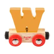 Bigjigs Rail Rail Name Letter W (Orange)