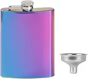 CYKKYMY 18/8 Stainless Steel Pocket Hip Flask & Funnel 8 oz Well Package Leak Proof (Color, 8oz)