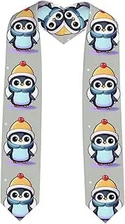 [EdWal] Cute penguin print print Graduation Stole and Sash Class for Unisex Adult Honor Stole Honor Stole of 2025