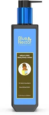 Blue Nectar Baby Lotion with Nourishing Organic Ghee, Body Butters and Ayurve...