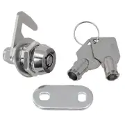 Tool Box Lock Cylinder Tubular Camlock 90 Degree Hook Cam Replacement-Lock +Keys