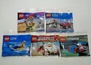 LEGO X 5 POLY BAGS MINI BUILDS 30361 30363 30529 30533 30572 NEW SEALED