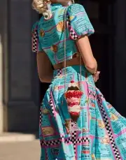 SS22 Moschino Couture Jeremy Scott Diner Red Ice Cream Sundae Crossbody Bag