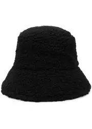 Lack OF Color Teddy Black Fleece Bucket hat - S/M S/M