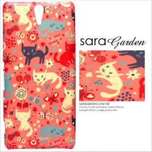 【Sara Garden】客製化 手機殼 SONY M5 粉嫩 貓咪 蝴蝶 手工 保護殼 硬殼