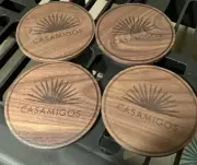 LOT OF 4 Casamigos Tequila Wooden Beverage Coasters George Clooney Mexico Agave