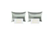 2PK Royal Comfort Pure Silk Pillowcase Single Pack Cover/Protector 51x76cm Sage