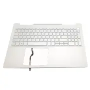 New Silver Palmrest Keyboard Backlit For Dell Inspiron 15 7591 0PJ1JN Upper Case