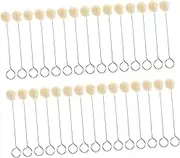 GANAZONO 100Pcs Wool Ball Brushes Leather Dye Applicator with Handle for Crafting Dying and Cleaning Tasks Versatile Wool Daubers for Leather Art Projects