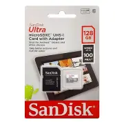 SanDisk Ultra 128GB Micro SD C10 SDXC Flash Memory TF Card Reader