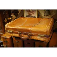 在飛比找蝦皮購物優惠-美國古董PLATT皮革西裝外套手提箱 復古行李箱 老行李箱 