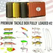 UFISH Large Fishing Tackle Box, Bait Storage Organizer With Lure Holder