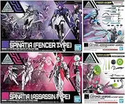 Make Your Day 1/144 Scale 30 Minute Missions, EXM-E7f Spinatia Fencer Type, EXM-E7a Spinatia Assassin Type, Customize Weapons Energy Type, Customize Weapons Witchcraft Curved Tweezers
