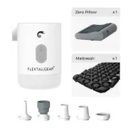 Portable Air Bed Pump 3600mAh Rechargeable Battery White PUMP+AIR MATTRESS+ZERO PILLOW