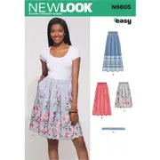 New Look Sewing Pattern 6605 N6605 Misses' Skirt with Neck Tie