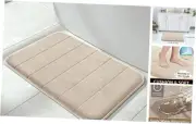 Memory Foam Bath Mat Rug, 24 x 17 Inches, Comfortable, Soft, 24" x 17" Beige
