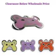 125 Pack MyIDDog Stainless Steel Dog Tag Bone Bulldog Face - Clearance Sale