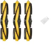Robot Vacuum Parts Replacement Main Brushes. Compatible with Ecovacs DEEBOT OZMO T8 AIVI/ T8/ N8 Pro/ N8 Pro Plus/N8/N8+/920/950/ T5/ N7/T9.(3pcs)