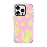 iPhone 16 Pro Clear Case MagSafe Compatible Neon Cactus