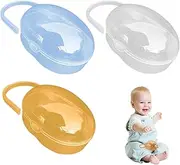 Pacifier Case Baby Dustproof Pacifier Box BPA Free Soother Shield Case Baby Supplies 3pcs, Soother Box