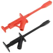 Portable Insulated Rigid Shaft Alligators Clip Test Probe with4mm Banana Socket