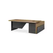 Modern Furniture HAMLIN Executive Office Desk with Left Return 2.2M - Tobacco