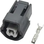BIZOCA 1 Pin Female Auto Electric Plastic Housing Plug Harness Cable Car Waterproof Connector for 6189-0476(1 x Female Set)