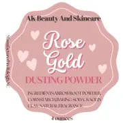 Rose Gold Dusting Powder, Body Powder, Talc-Free, Floral Scent