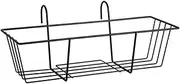 Hanging Flower Rack Railing Planter Plant Shelf Outdoor Wall Mounted Basket Hanging Baskets for Plants Outdoor Fence Hooks Rectangular Planter Rack Iron Corner Shelf Wall Hanging