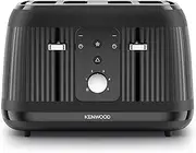 [Kenwood] Dawn Toaster, 4 Slot Toaster, Reheat, 5 Browning Settings, Defrost and Cancel Functions, Pull Crumb Tray, TFP09.​000BK, 1800W, Midnight Black