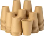 [100 Pack] 12 Oz Coffee Cups, Disposable Coffee Cups, Kraft Paper Cups, Hot Cups
