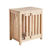 Natural Signature Single Raw Natural Pet Hut Side Table with Door