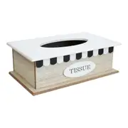 Cafe 27cm MDF Tissue Box Home/Kitchen Napkin Storage Dispenser Rectangle Natural