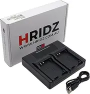 Hridz NP-FH50 Dual Battery Charger for Sony Cyber-Shot DSC Camera Batteries