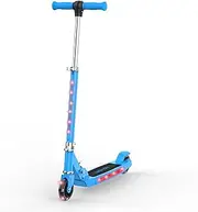 Hover-1 Lunar Kids Folding Kick Scooter with Color-Changing LED Light Up Wheels, Foot Brake, Adjustable Height Handle, and Light Weight Design