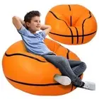 2 Pcs Inflatable Bean Bag Chair Basketball Beanbags 43in Creative Inflatable