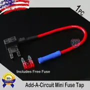 1pc 16 Gauge Copper Add-A-Circuit Mini APM ATM Blade Piggy Back Fuse + 1A - 40A