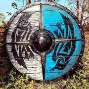 Medieval Viking Shield Ragnar Viking Battle Ready Wooden Shield 24" Battle worn