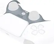 eXtremeRate New Hope Gray Decorative Trim Shell Compatible with p s 5 Controller, DIY Replacement Clip Shell, Custom Plates Cover Compatible with p s 5 Controller with Accent Rings