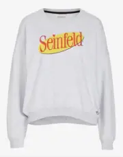 NEW PETER ALEXANDER BRUSHED FLEECE SEINFELD SWEATER TOP GREY MARLE M RRP$79.95