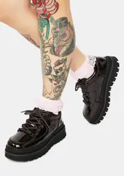 [Skechers] Burgundy Jammers Cool Block Oxfords