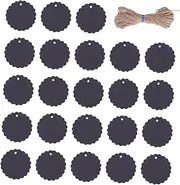 BCOATH 100pcs Kraft Paper Blank Tags with Hemp Rope for DIY Projects for Wishing Cards Labels and Creative Crafts Write Paint Your Own Messages