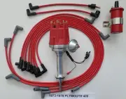 small cap PLYMOUTH 73-78 400 RED HEI Distributor,45K Red Coil, Spark Plug Wires