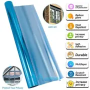New Blue One-Way Mirror Tint Window Film Privacy Protect UV Reflective Sun Block